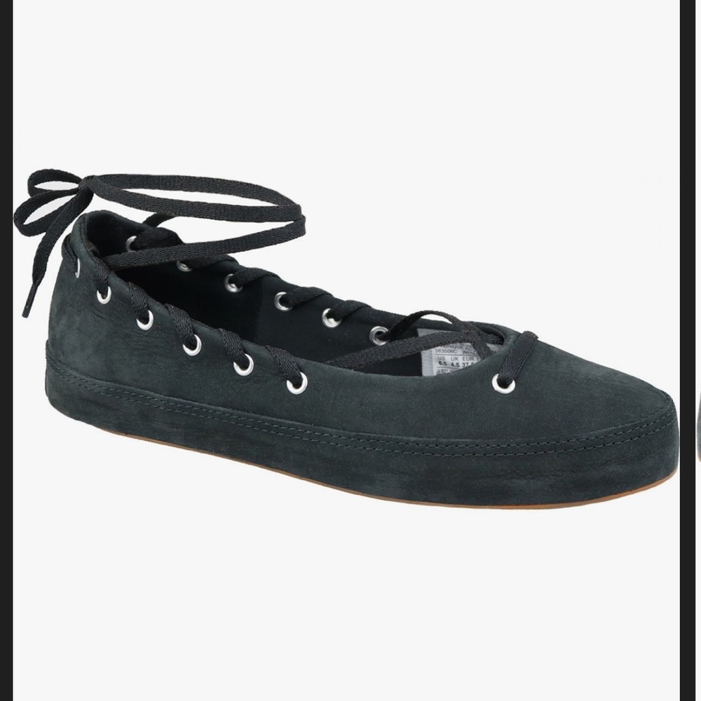 Converse Black Lace-Up Women's Flats